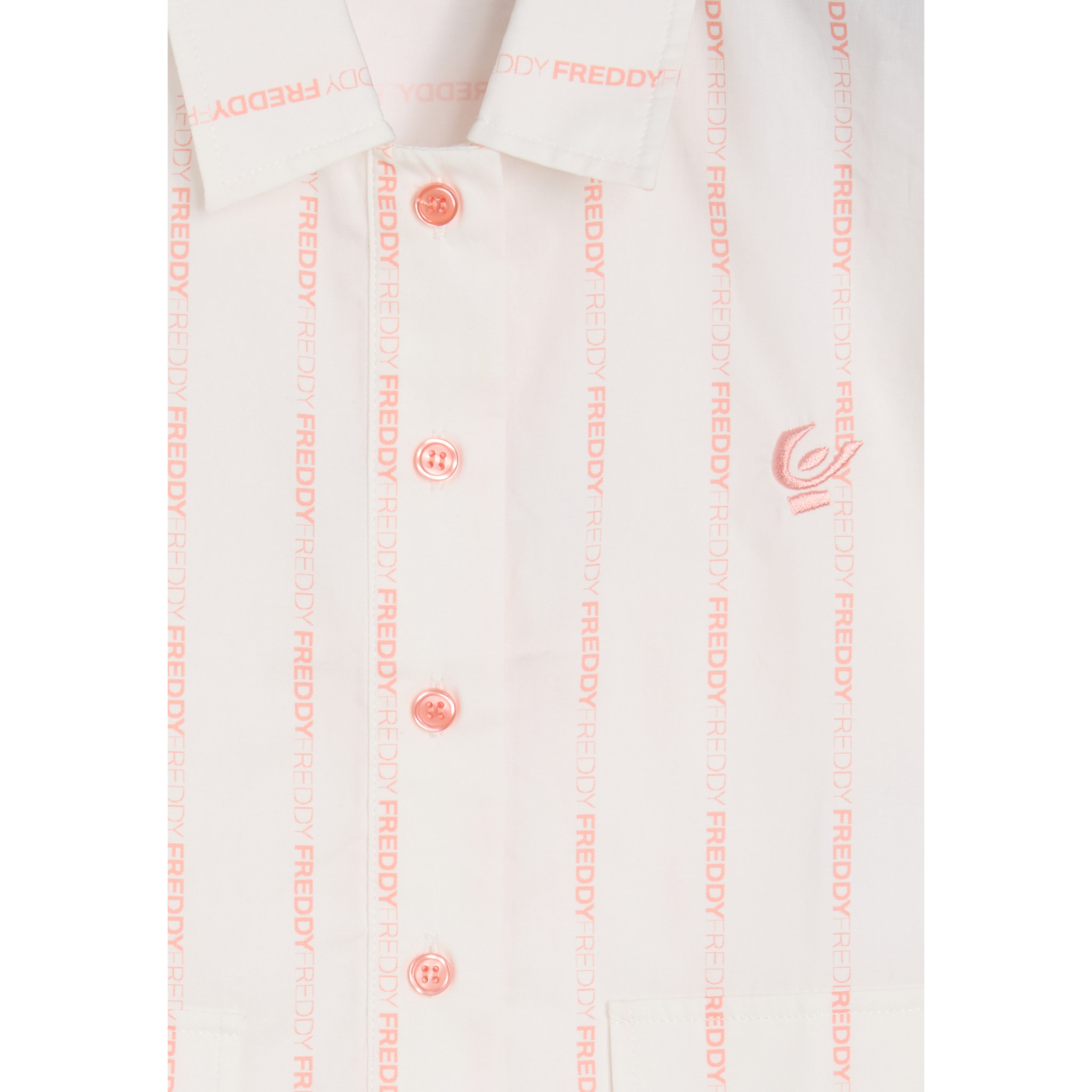 Camicetta Bambina Cropped a Righe Logate FREDDY