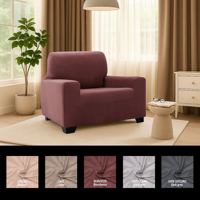 Funda de sofá TERCIOPELO ANTI MANCHAS Multi elástica modelo VERONICA