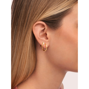 Orecchino Pearl and Spark Placcato Oro