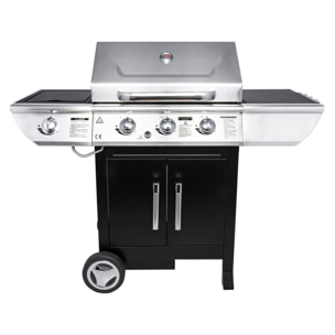 Barbecue au gaz BALTIMORE - 3 brûleurs 10,5kW + réchaud