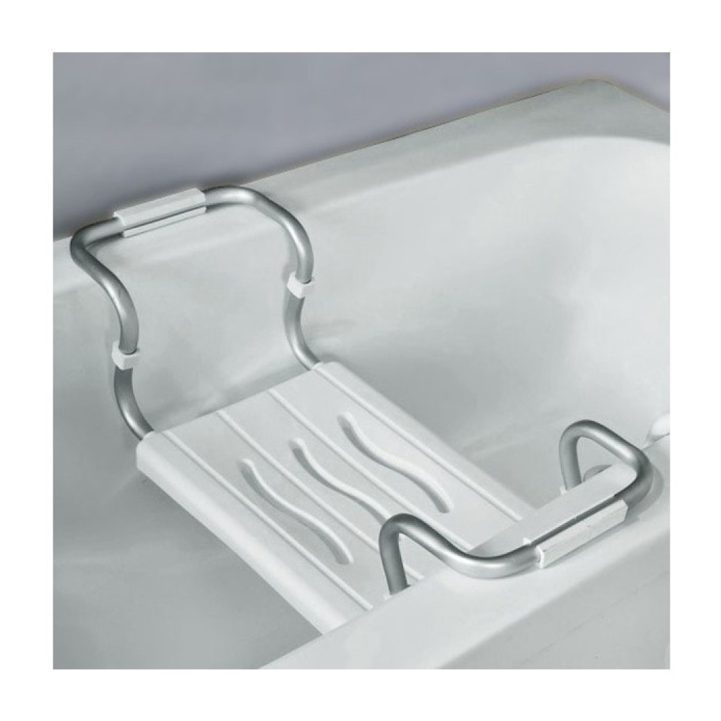 Grand siège de baignoire extensible 50-70cm Blanc - Max 120kg MSV