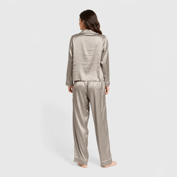 Pigiama lungo in raso da donna friday solid