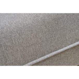 Canapé 3 places en tissu effet velours texturé gris PIO