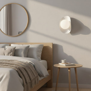 Lampada a parete Fiero in acciaio e vetro