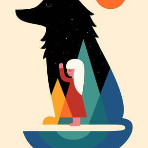 Affiche  amis pour la vie Affiche + cadre en bois - Chêne