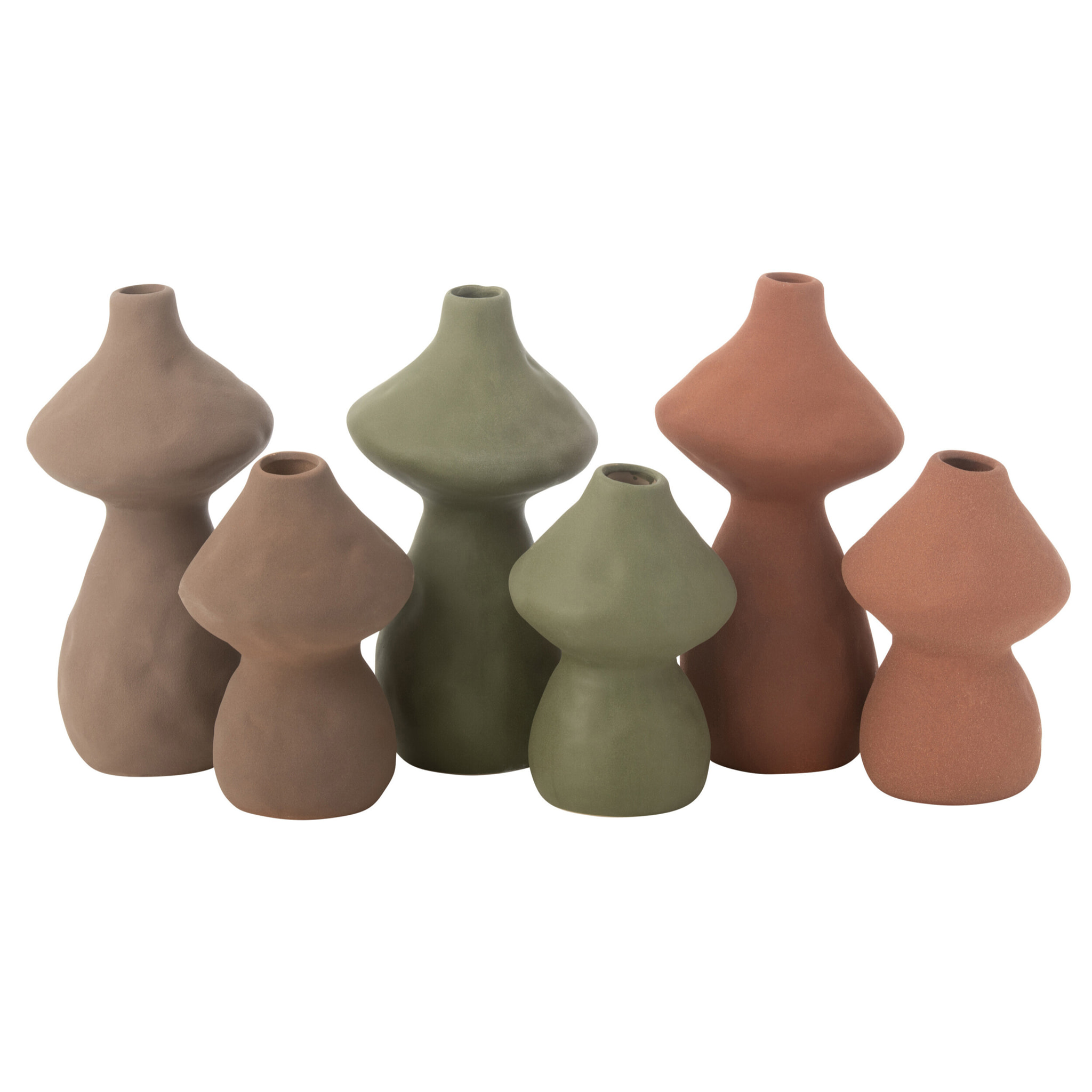 J-Line vase Champignon - porcelaine - mix - large - 3 pcs