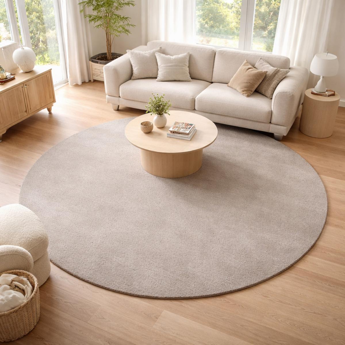 Tapis salon MITA, soft et soyeux, tapis uni à l'aspect Shaggy