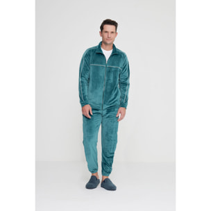 Completo loungewear uomo almy in ciniglia con zip Noidinotte