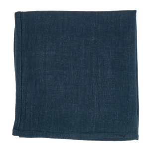 Serviette de table - 6 pièces - Lin et coton bleu nuit