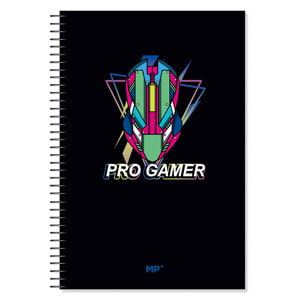 PACK 6 UNITA' QUADERNO AD ANELLI Fº 80 PAGINE 90 g/m² DESIGN PRO GAMER
