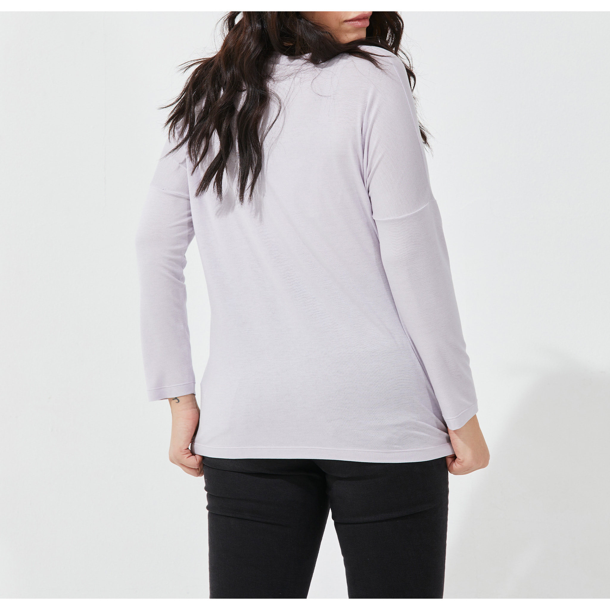 Maglia manica lunga in viscosa sostenibile vestibilità over