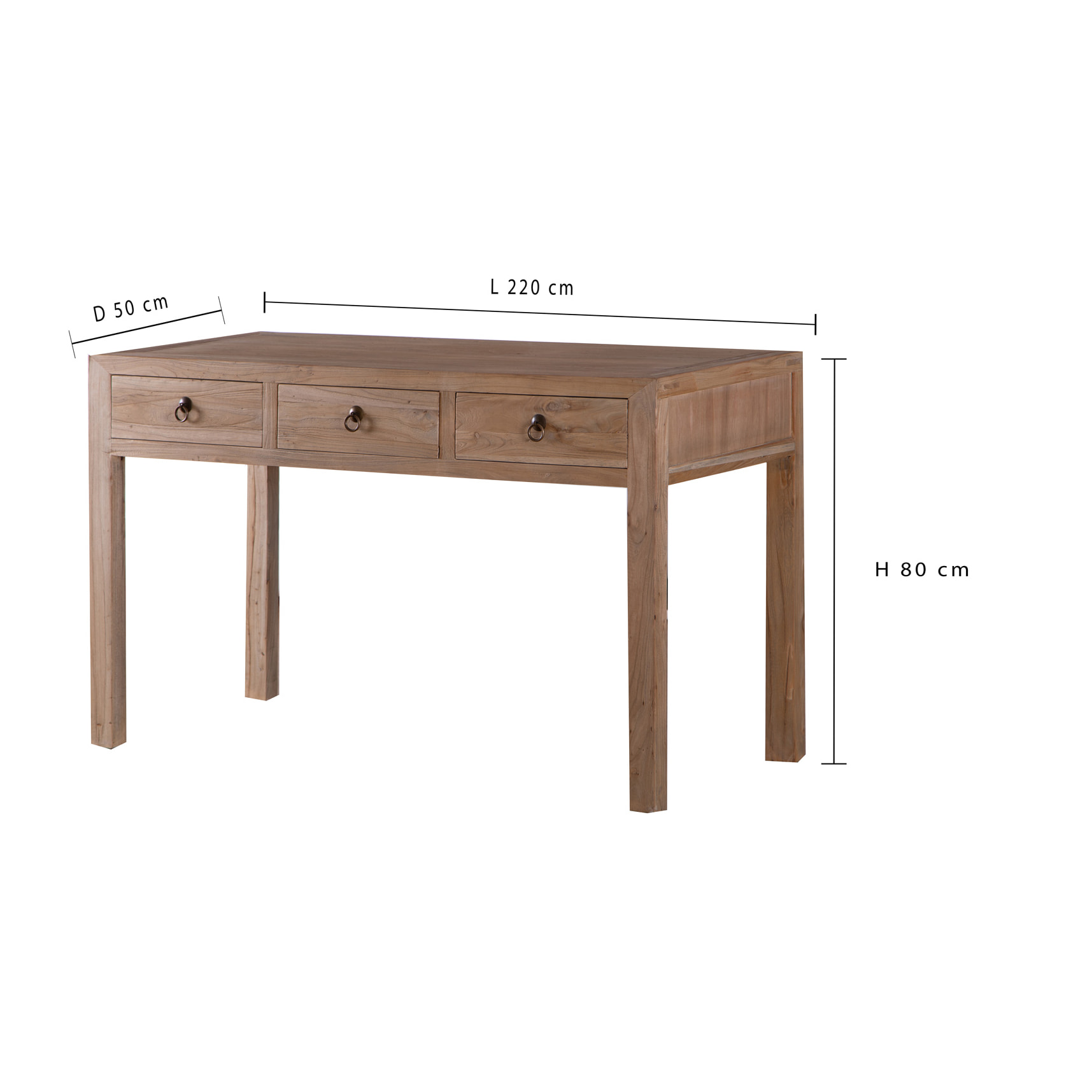 Console Con 3 Cassetti. Altezza 130 Cm - Pezzi 1 - 130X80X50cm - Colore: Altro - Bianchi Dino - Decori Casa E Complementi