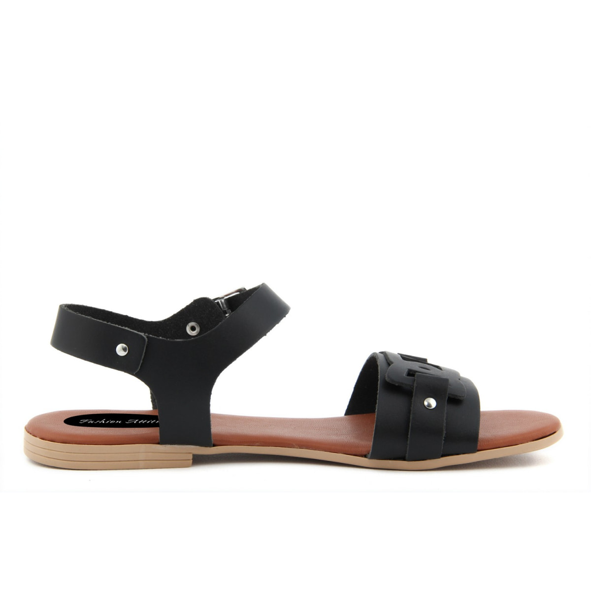 Sandalo Donna in pelle colore Nero