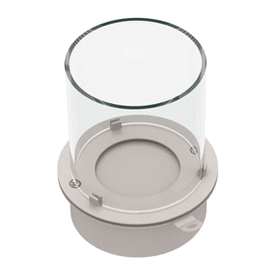 Bruciatore a bioetanolo per camino 3 L, in acciaio inox e vetro temperato Ø30 cm