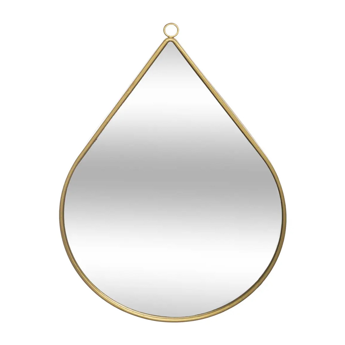 Miroir "Goutte" métal doré 28x39cm