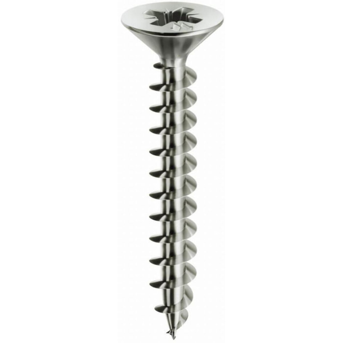 Vis Panelvit tête fraisée PZ filetage total zing.arg MUSTAD 4x45 - Boite de 500 - PVACZP400450C8C