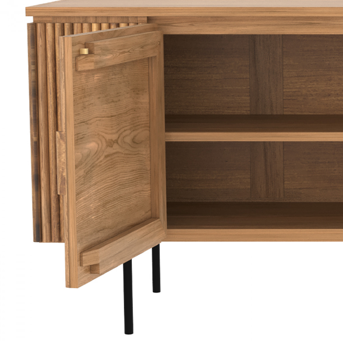 Buffet en bois de teck 2 portes - Gordes