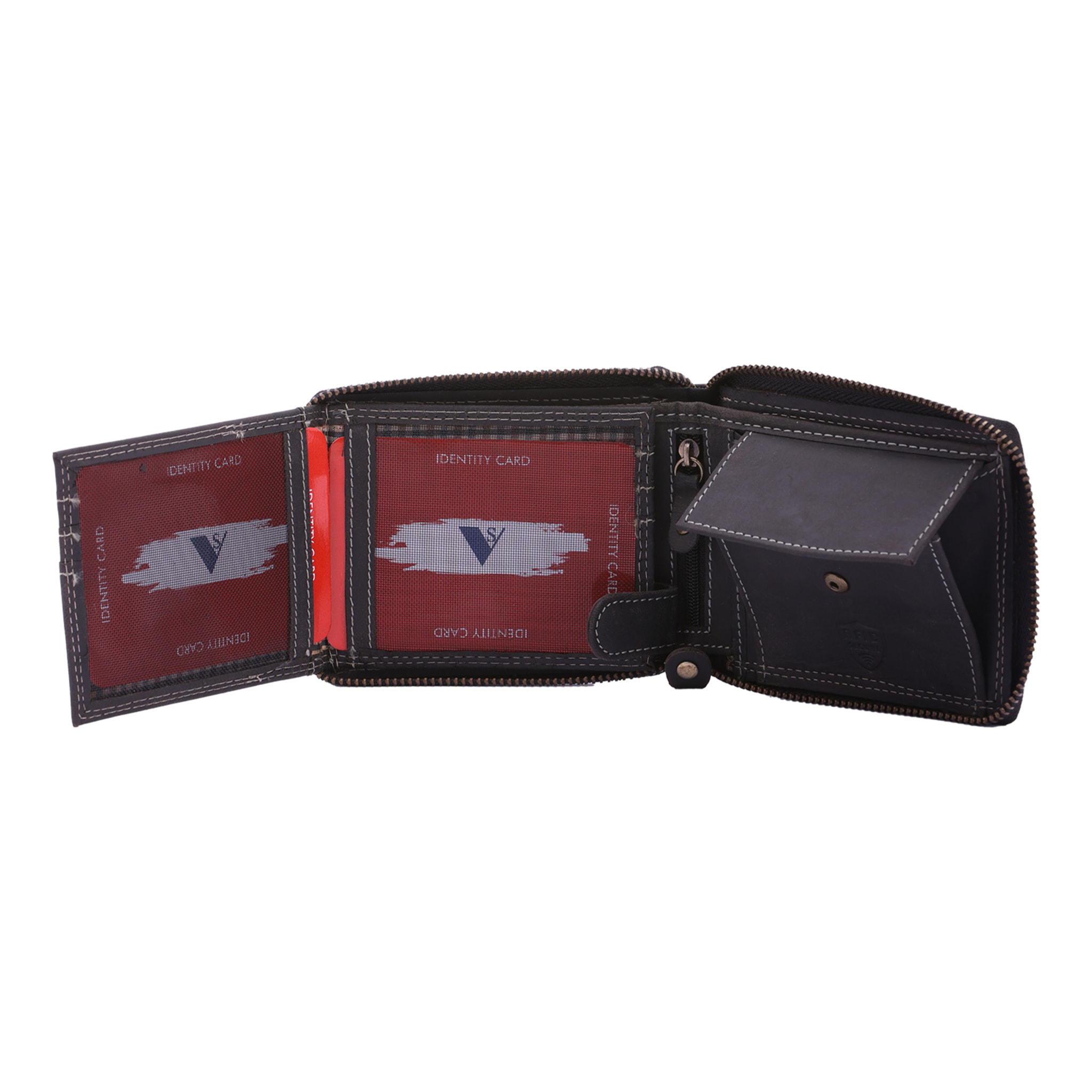 Portafoglio  da uomo In Vera pelle Made in Italy 9,5x12,5x2,5 cm