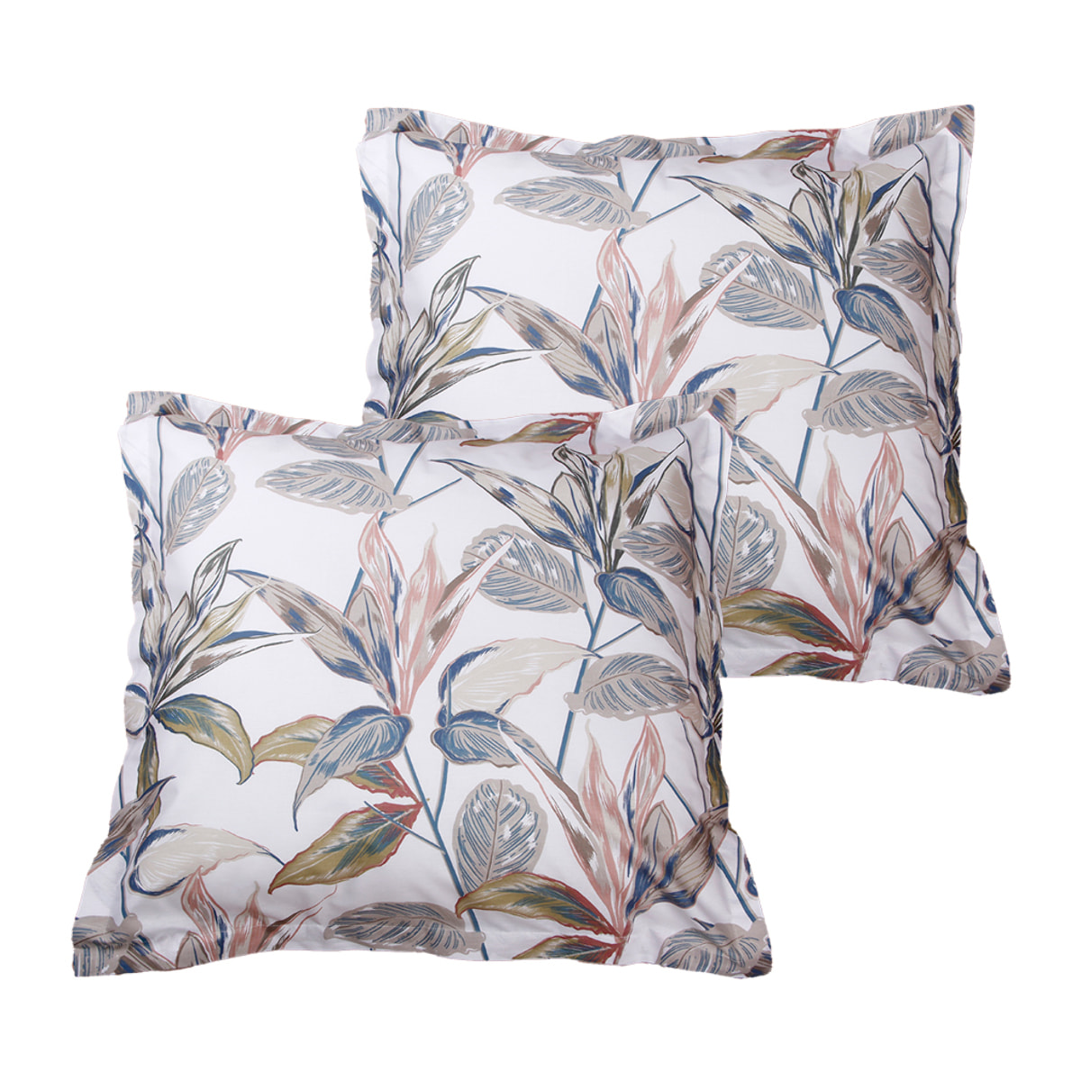 Lot de 2 Taies d'oreiller coton imprimé Tiede