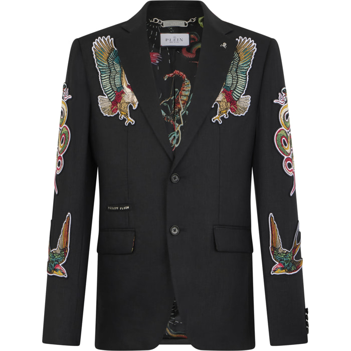 PHILIPP PLEIN Gigolo Fit Blazer Tattoo Embroidery
