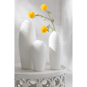 J-Line Vase Creta Argile Blanc Medium