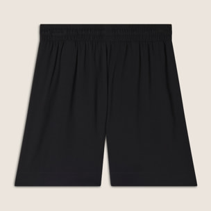 Pantaloni corti comfort fit in viscosa effetto lino