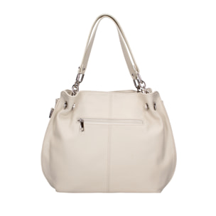 Borsa a spalla da Donna Charlotta in Vera Pelle Made in Italy 30x38x12 cm
