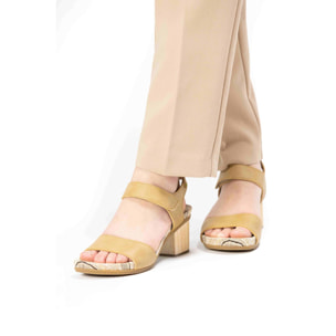 Sandalias con tacón N5562T PATH CAMEL /DEBA color Camel