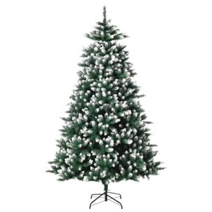 árbol de Navidad Puntas Blancas Artificial con Soporte 210 cm