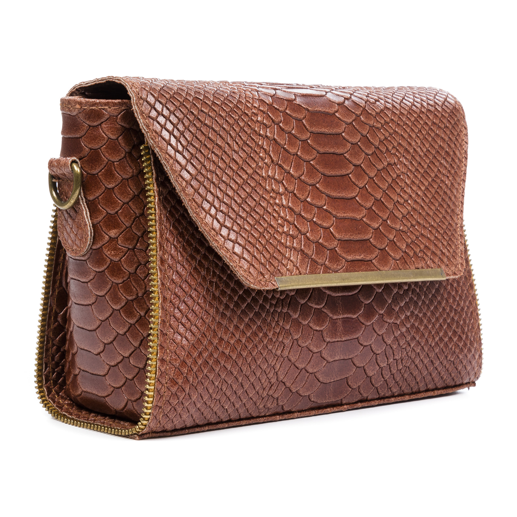 Mariola Borsa a tracolla Donna.Pelle autentica Camoscio Stampa Serpente