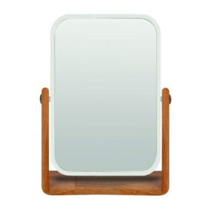 Miroir grossissant à  poser OSLO Bois & Blanc MSV