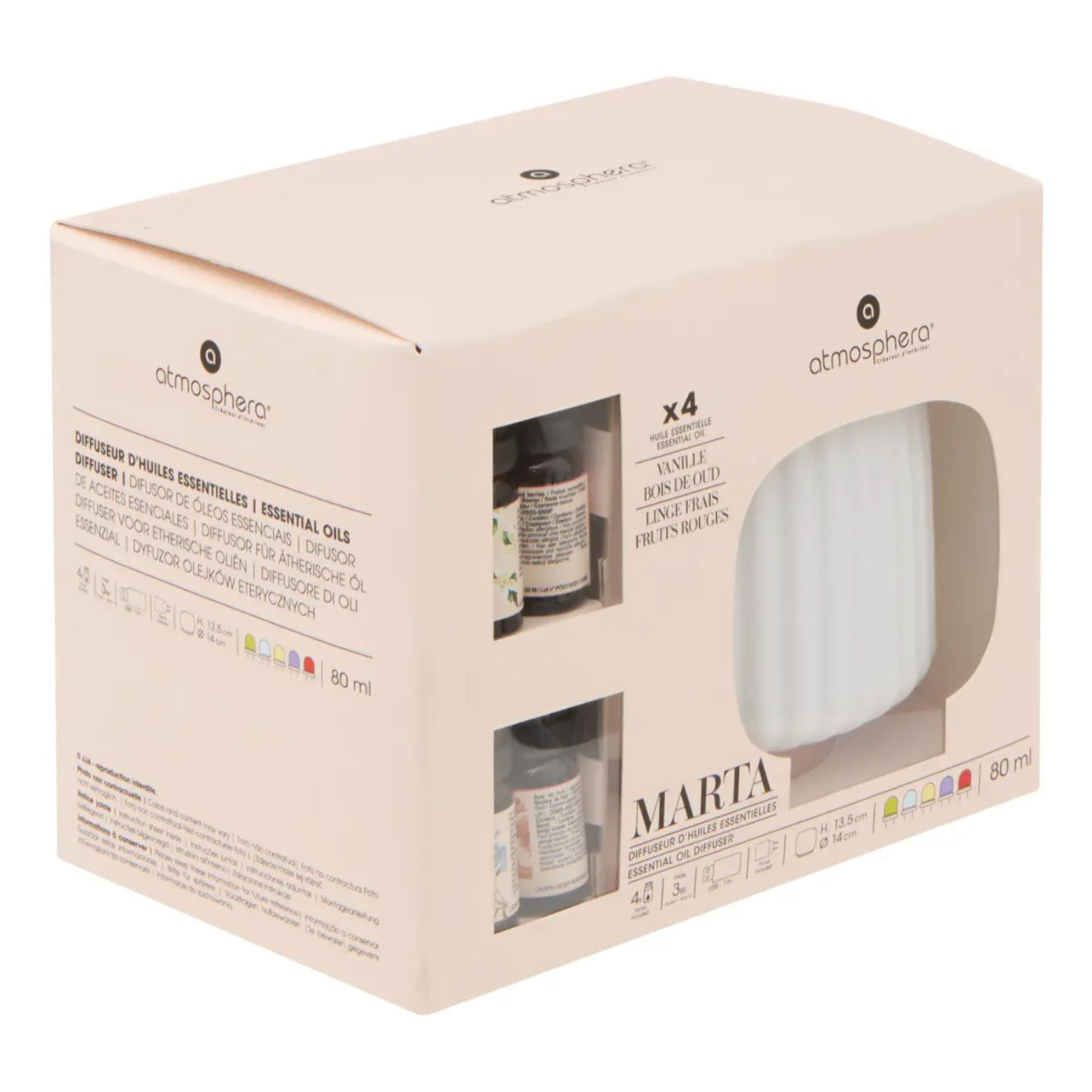 Coffret diffuseur Mathis 4 huiles essentielles