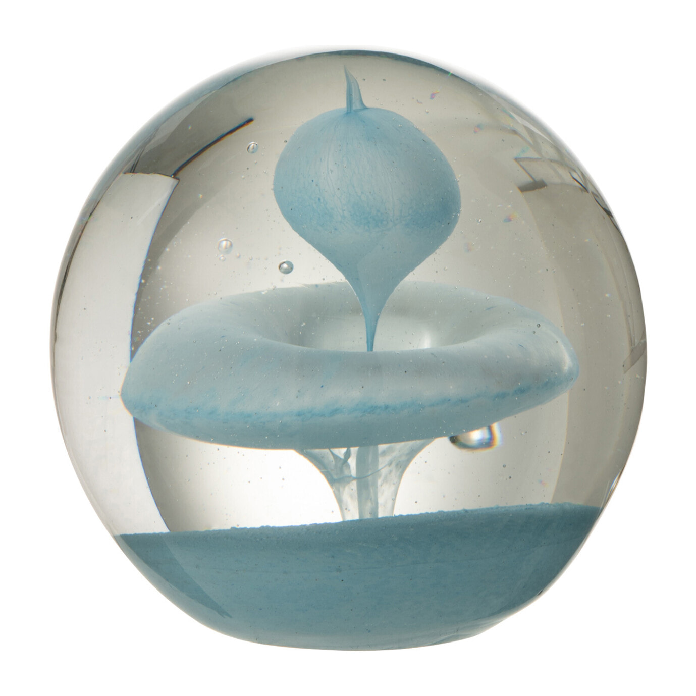 J-Line presse-papier Bulle - verre - bleu clair - large