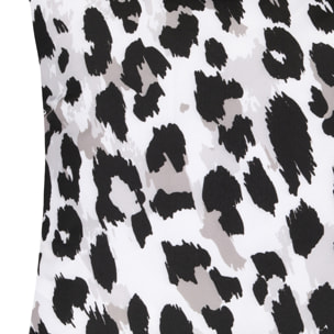 Coussin motif léopard - Noir