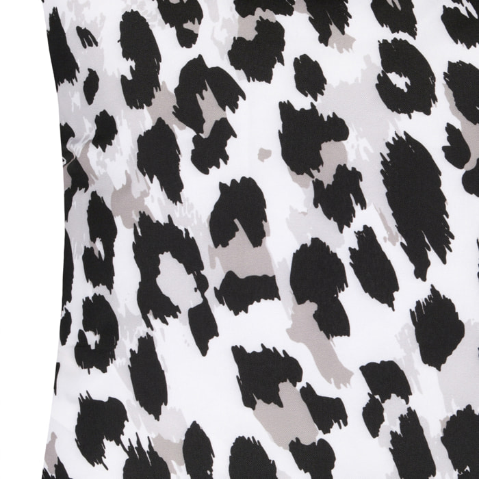 Coussin motif léopard - Noir