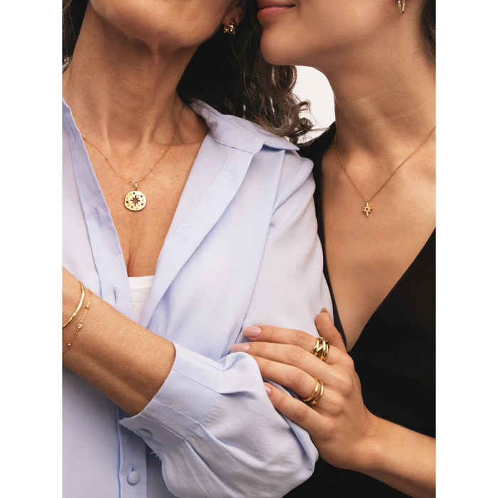 Pack Collar Charm Para Ti Mamá Baño Oro