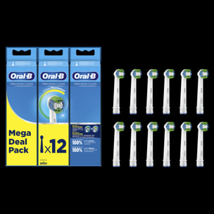 Oral-B Precision Clean Avec CleanMaximiser, 12 Brossettes