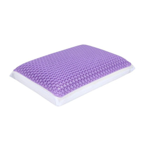 Oreiller 60 x 40 cm prismes 3D et mousse à mémoire de forme - HEXA