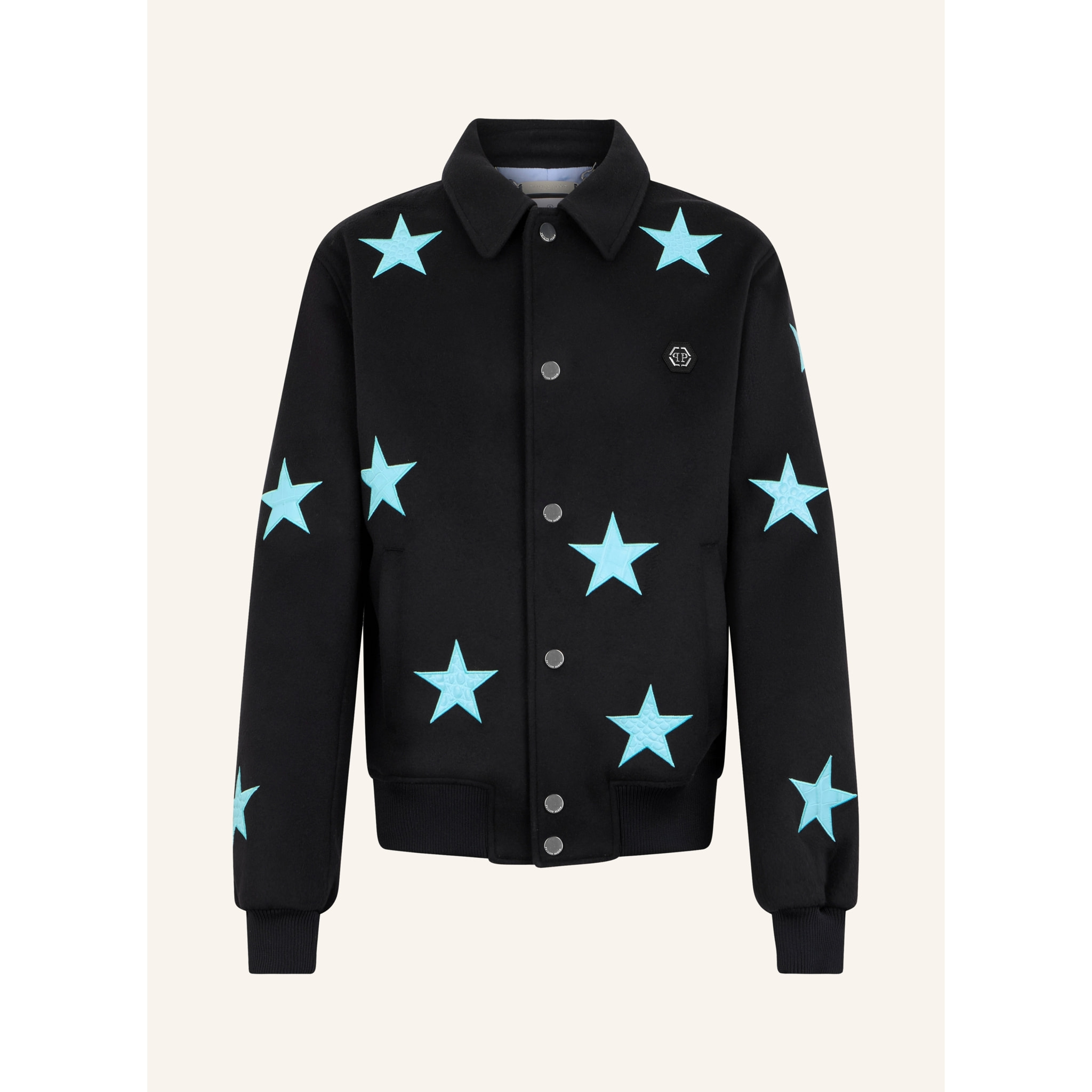 PHILIPP PLEIN Wool Coster Jacket Cocco Stars