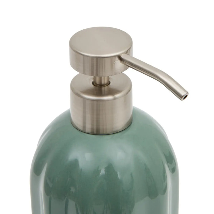 Distributeur de savon Colorama en céramique 450ml vert ficus