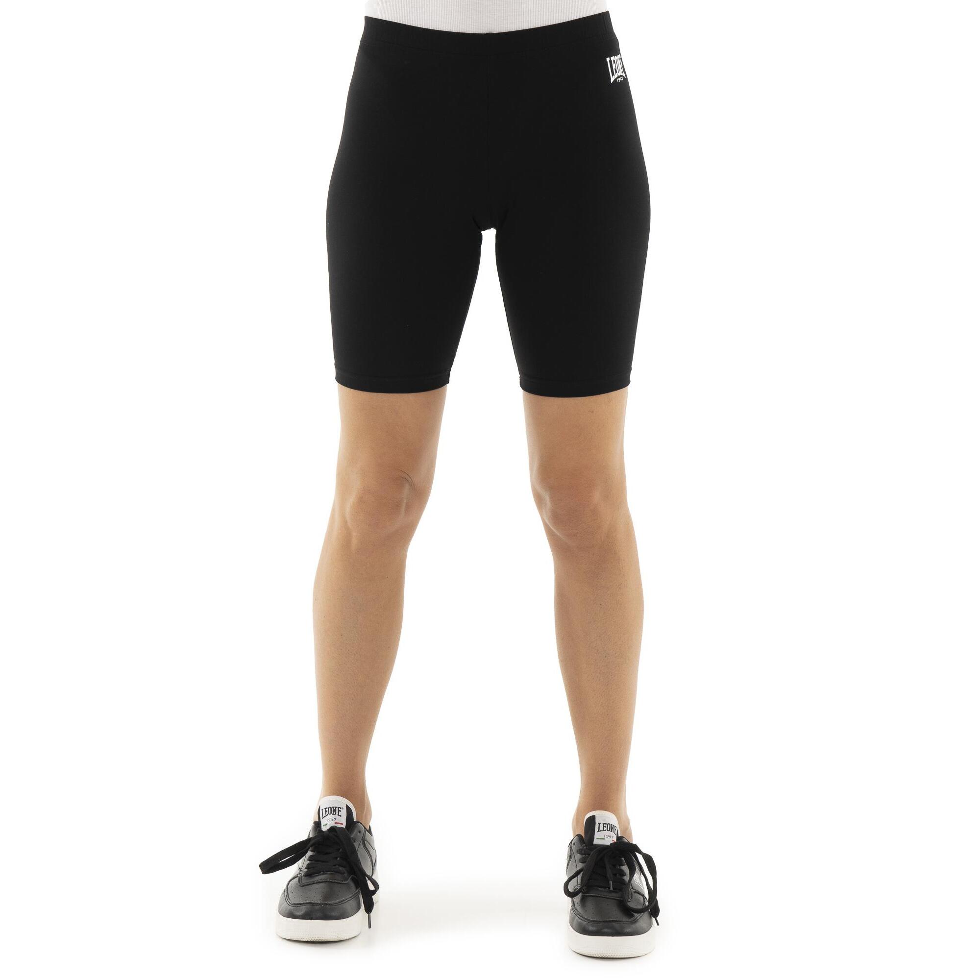 Pantaloncini leggings ciclista in cotone elasticizzato Leone Basic