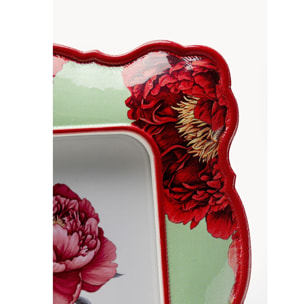 Cadre photo pivoines 17x17cm vert Kare Design