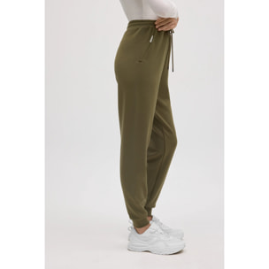 Pantaloni jogger fluidi verdi