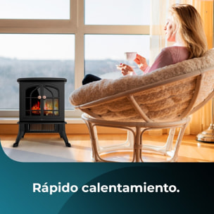 Chimenea Eléctrica de Pie ReadyWarm 2000 Flames. 2000 W, 2 Niveles de Potencia,