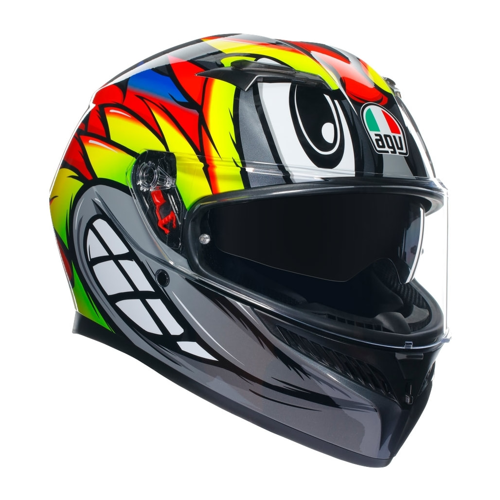 CASCO AGV K3 AGV E2206  BIRDY 2.0 GREY/YELLOW/RED