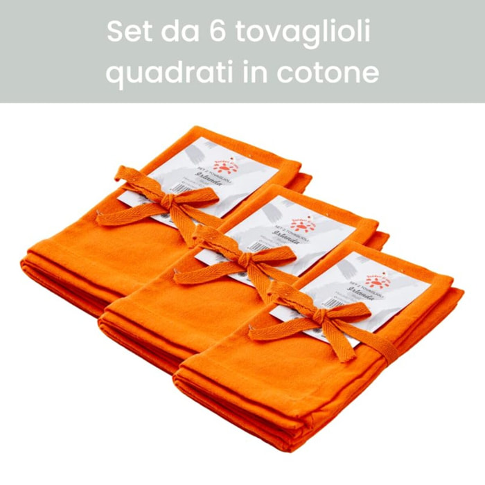 Set tovaglioli in cotone morbido e resistente, 6 pezzi eleganti e pratici, ideali per tavola quotidiana e occasioni speciali, rifinitura curata e design versatile, lavabili e durevoli, adatti a ogni stile di apparecchiatura, dimensioni 40x40 cm