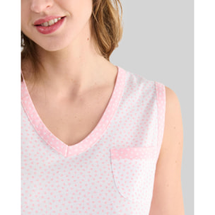 Camisón corto mujer corazones escote pico suave