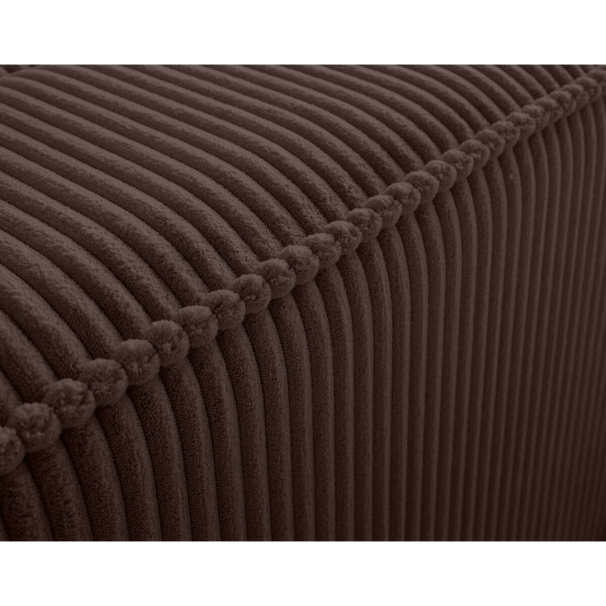 Stella - lit coffre - 180x200 cm - sommier inclus - en velours côtelé - Marron