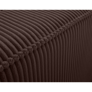 Stella - lit coffre - 180x200 cm - sommier inclus - en velours côtelé - Marron