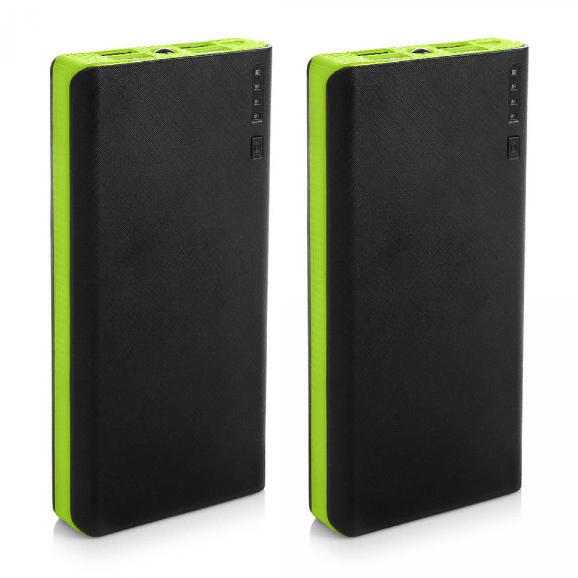 2X Powerbank 20.000mAh con 4 USB - Verde